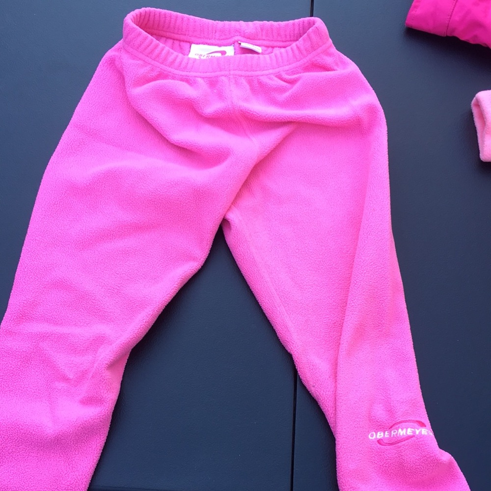 Vintage Obermeyer pink fleece pants